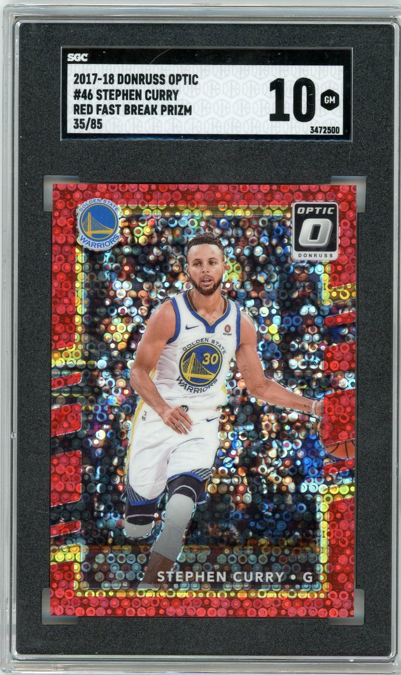 Stephen Curry 2017-18 Donruss Optic Red Fast Break Prizm 