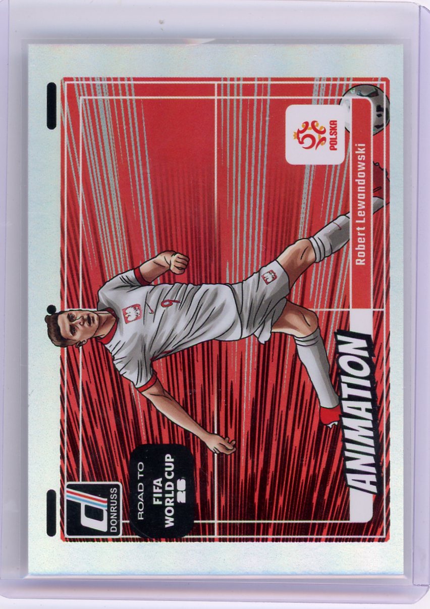 Robert Lewandowski 2025-26 Panini Donruss Road to FIFA World Cup Animation SP
