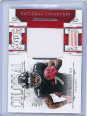 Bijan Robinson 2025 Panini National Treasures Colossal Patch #'d 33/49