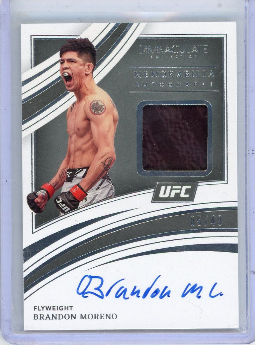 Brandon Moreno 2022 Panini Immaculate Memorabilia Autograph #'d 05/49