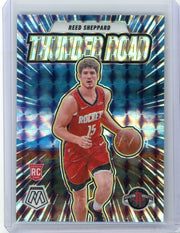 Reed Sheppard 2024-25 Panini Mosaic Thunder Road mosaic prizm rookie card