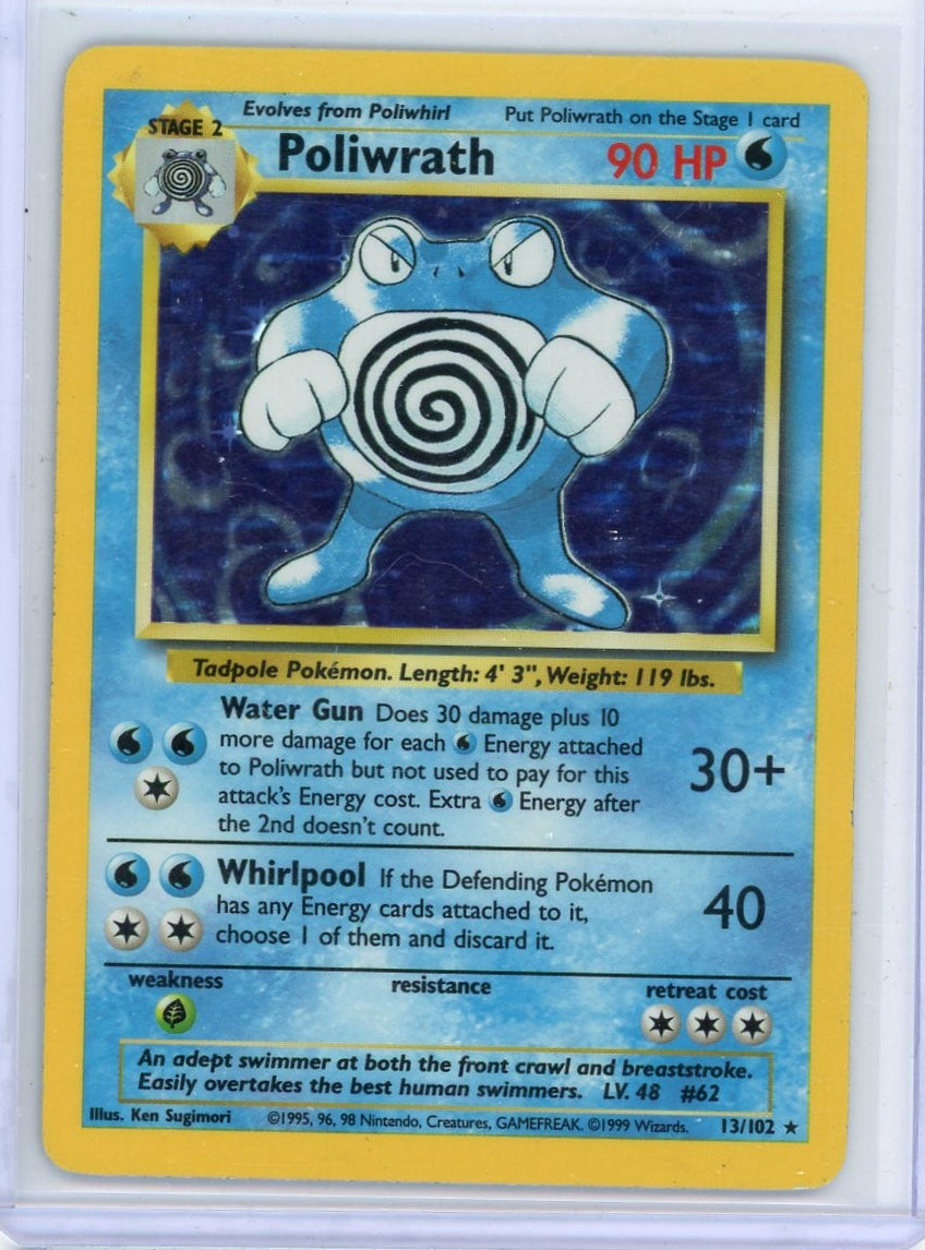 Poliwrath Pokémon Base Set Holo #13/102