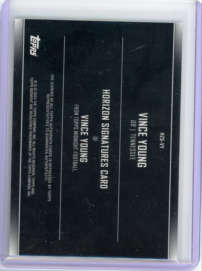 Vince Young 2024 Topps Midnight Horizon autograph 