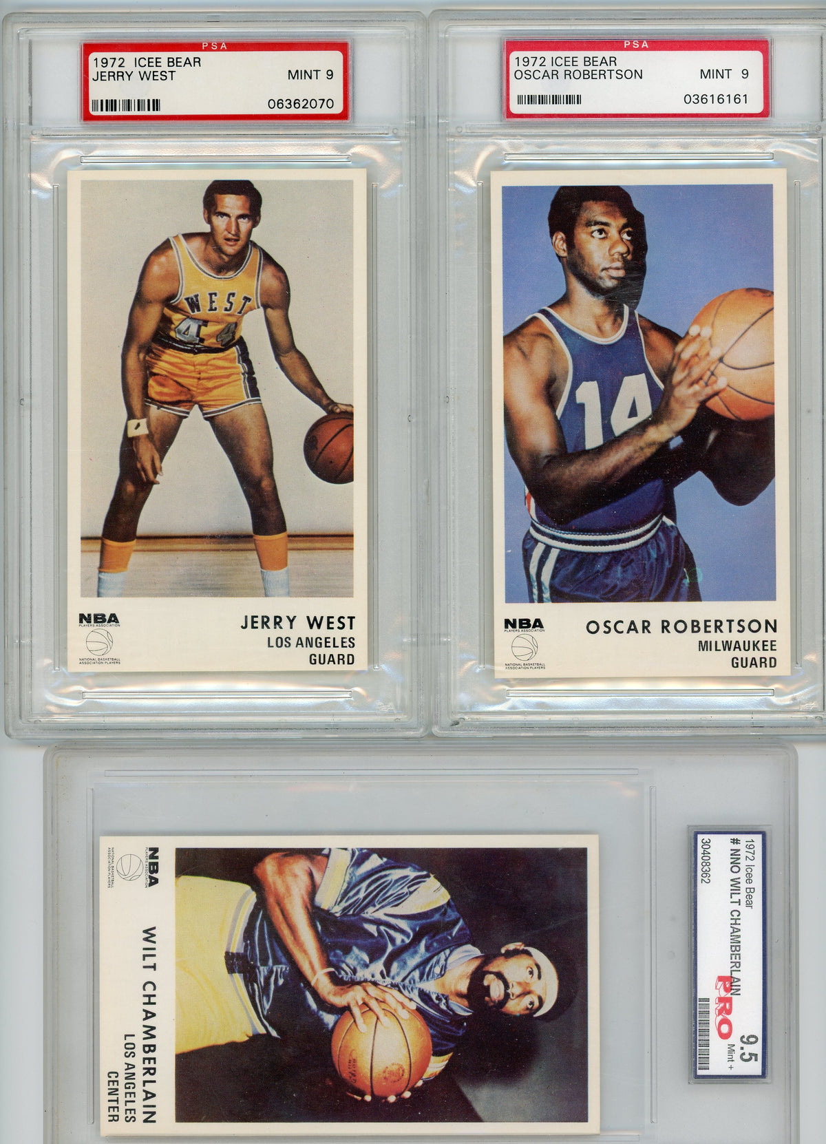 1972 Icee Bear Basketball Complete 20-card Set (19 PSA 9's, 1 PRO 9.5)