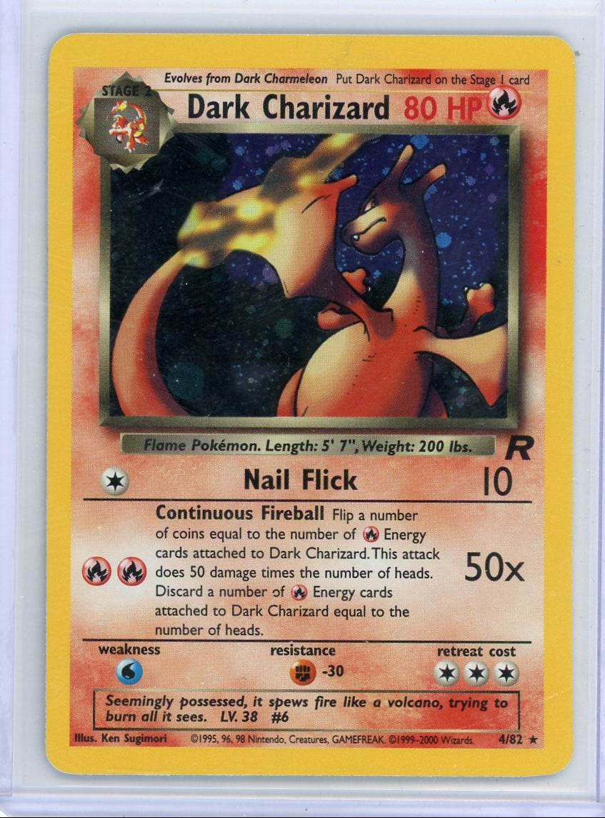 Dark Charizard Pokémon Team Rocket Holo #4/82