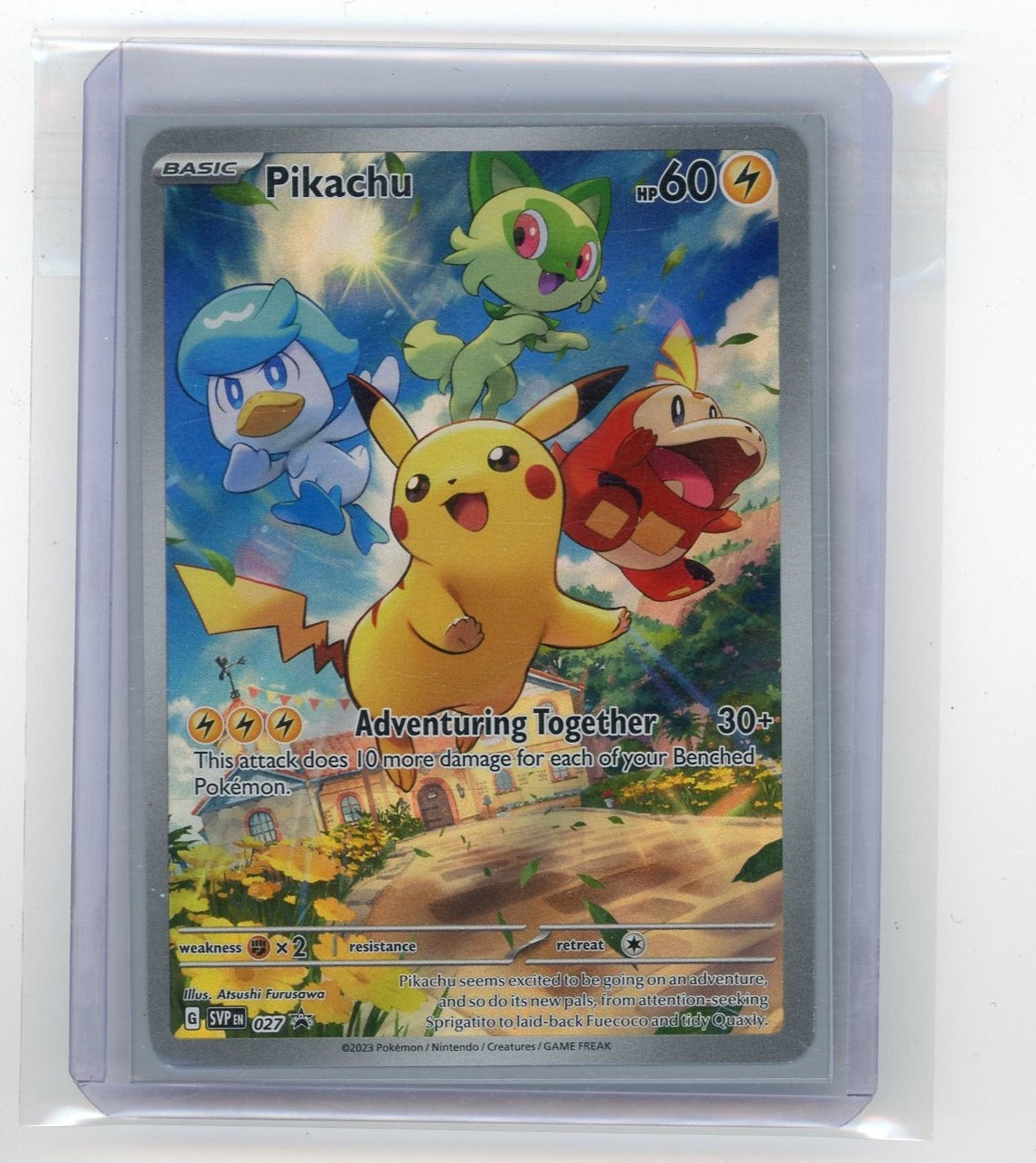 Pikachu 2023 Pokemon Black Star Promo holo #027