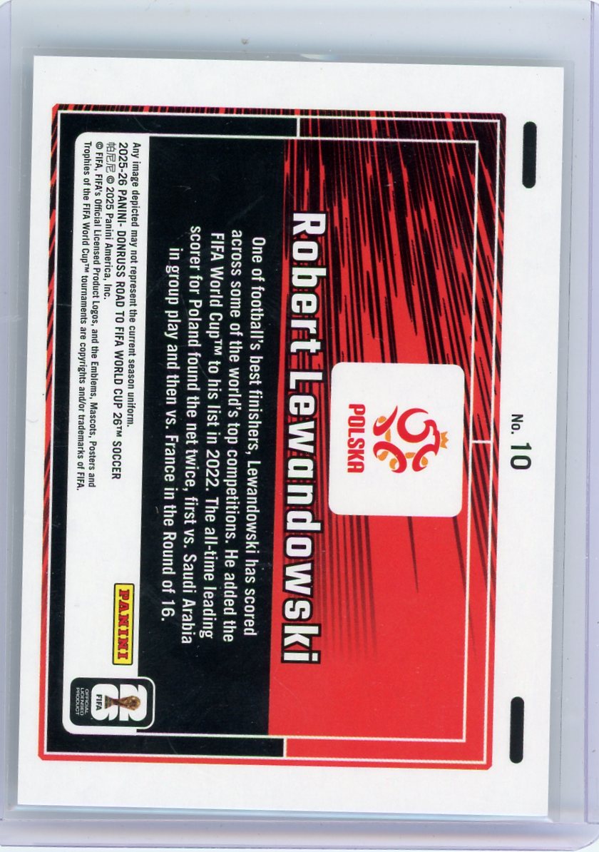 Robert Lewandowski 2025-26 Panini Donruss Road to FIFA World Cup Animation SP