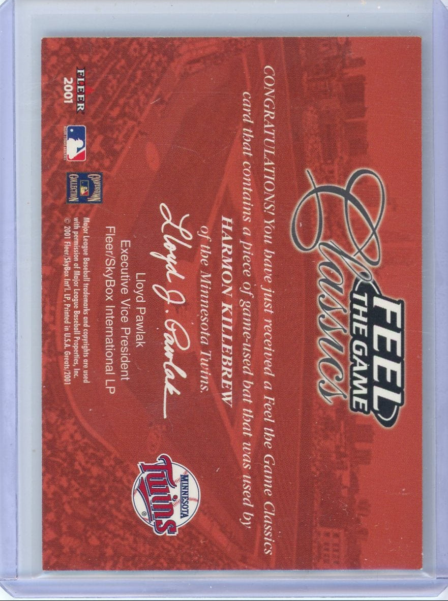 Harmon Killebrew 2001 Fleer Classics Feel the Game Bat Relic