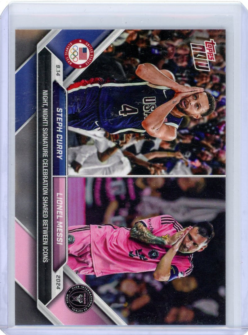 Steph Curry Lionel Messi 2024 Topps NOW 