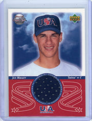 Joe Mauer 2002 Upper Deck Sweet Spot Team USA Jersey Relic