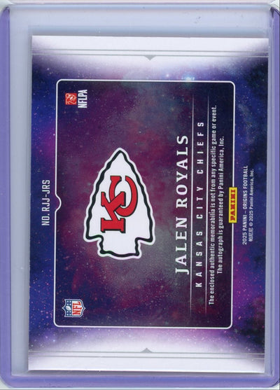 Jalen Royals 2025 Panini Origins RPA orange #'d 15/75