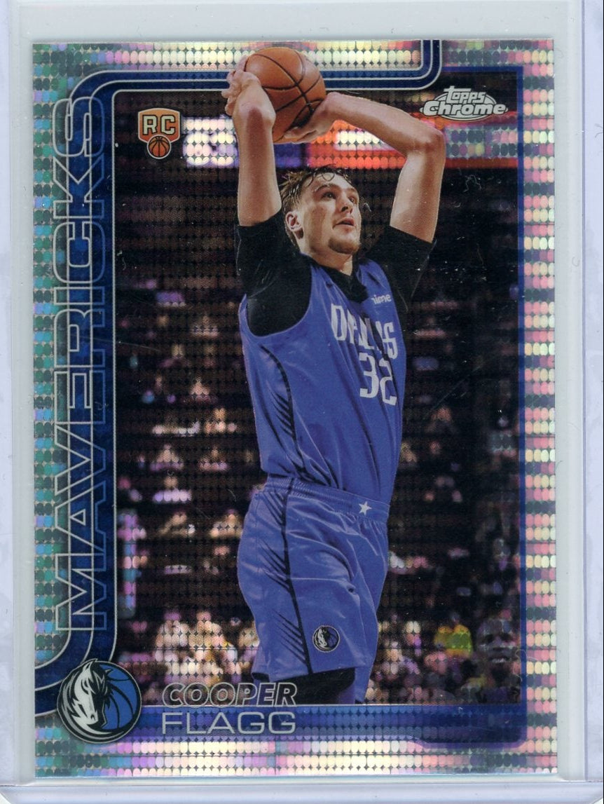 Cooper Flagg 2025 Topps Chrome Pulsar Refractor RC