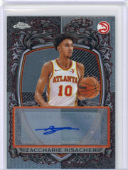 Zaccharie Risacher 2025 Topps Chrome Signature Style Refractor Auto