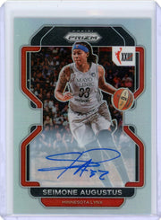 Seimone Augustus 2022 Panini Prizm WNBA silver prizm autograph