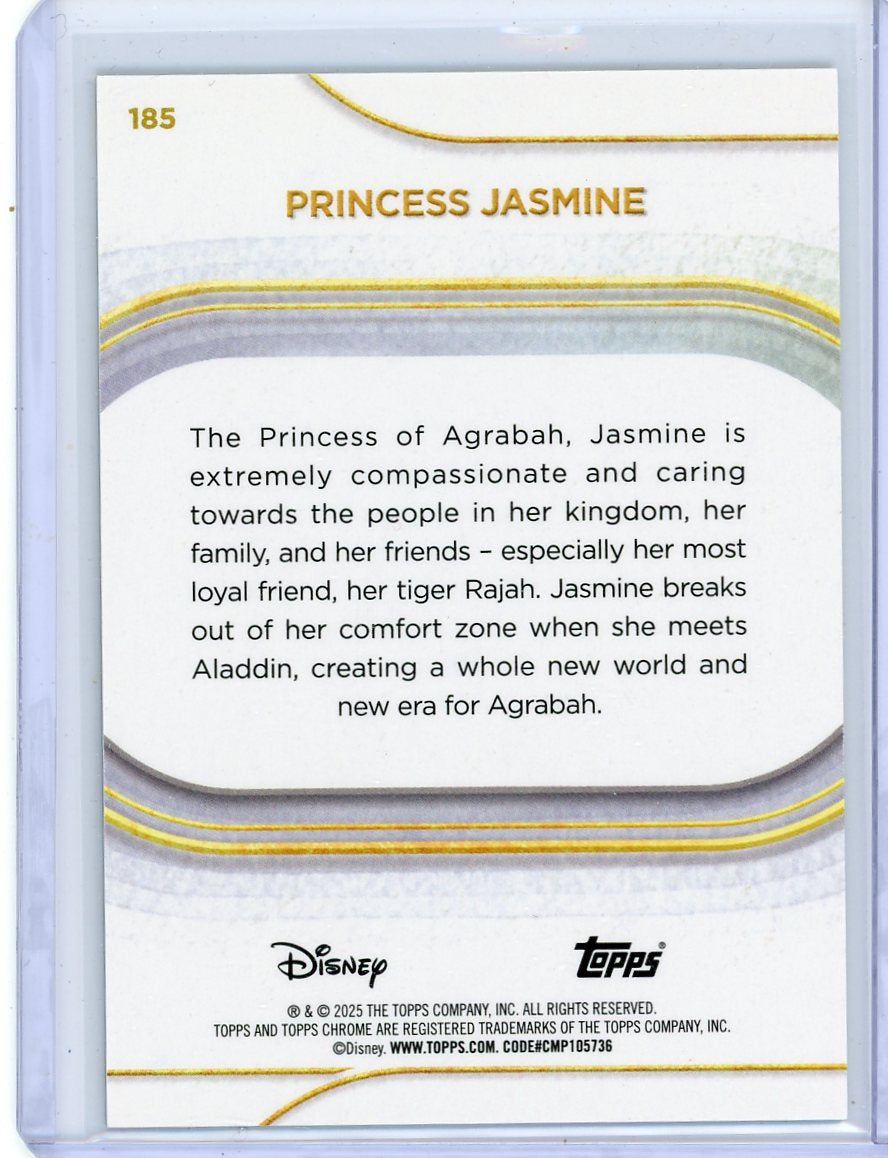 Princess Jasmine 2025 Topps Chrome Disney Gold Refractor #'d 26/50