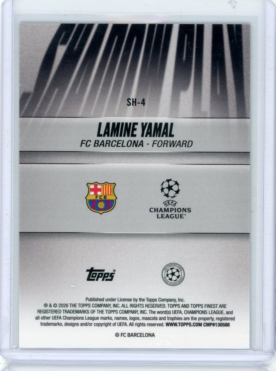 Lamine Yamal 2025-26 Topps Finest UEFA Shadow Play SH-4