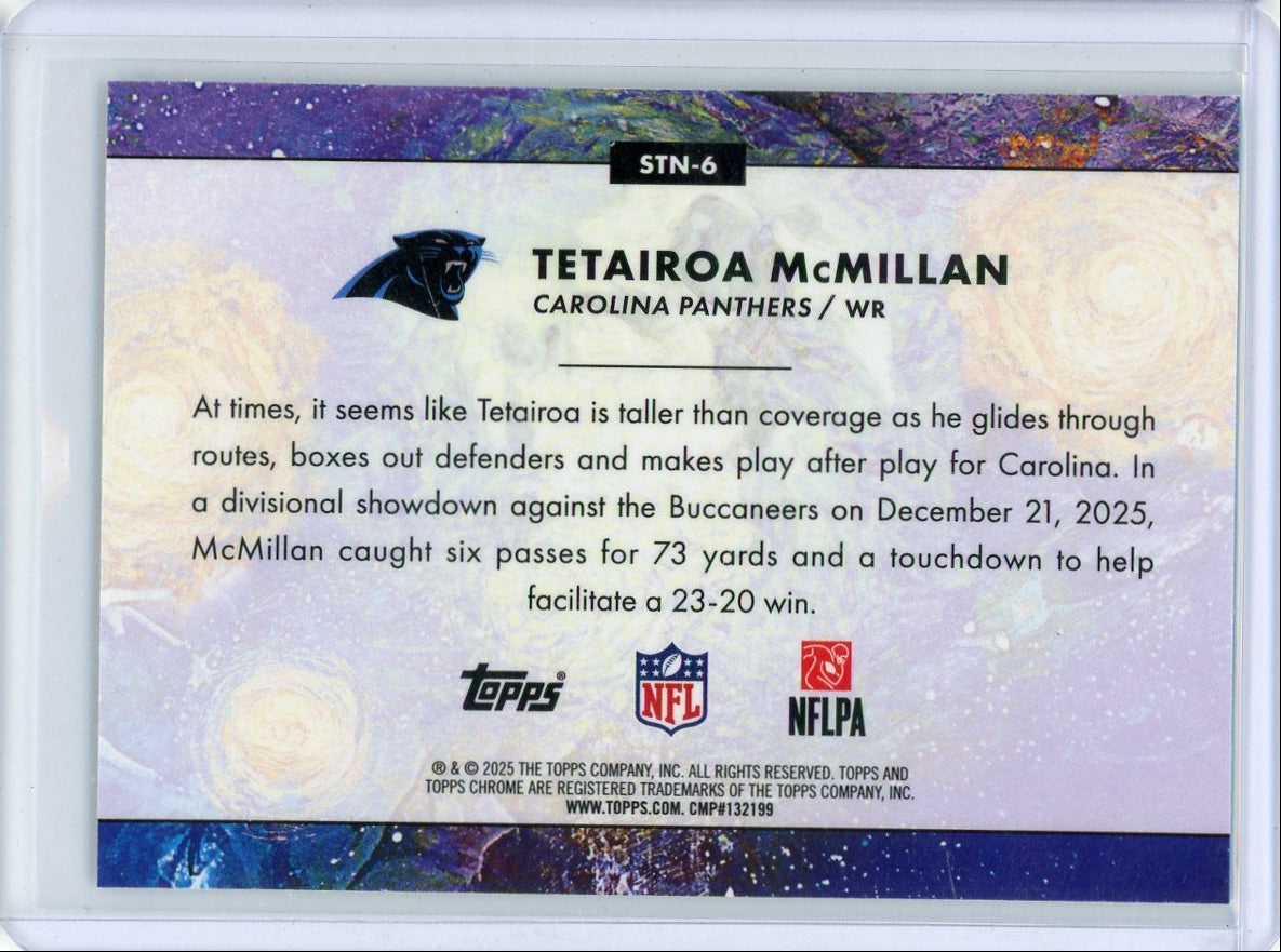 Tetairoa McMillan 2025 Topps Cosmic Stars In The Night Refractor