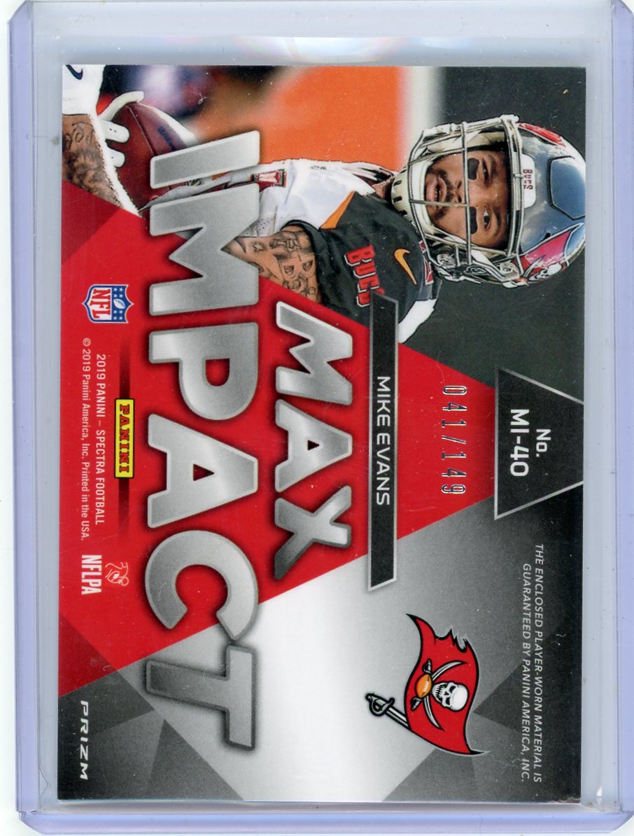 Mike Evans 2019 Panini Spectra Max Impact Jersey Relic #'d 041/149