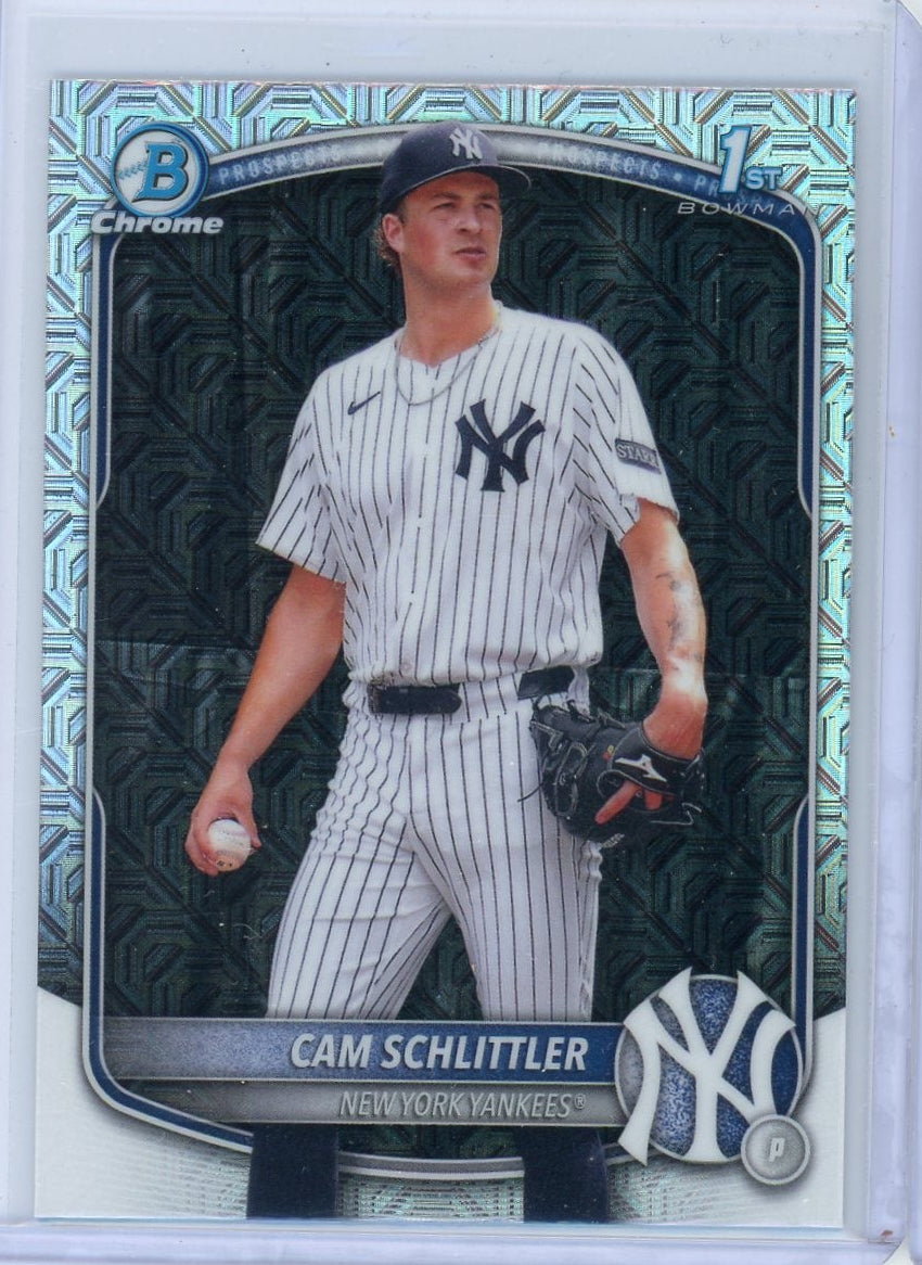 Cam Schlittler 2025 Bowman Chrome 1st Bowman Mojo