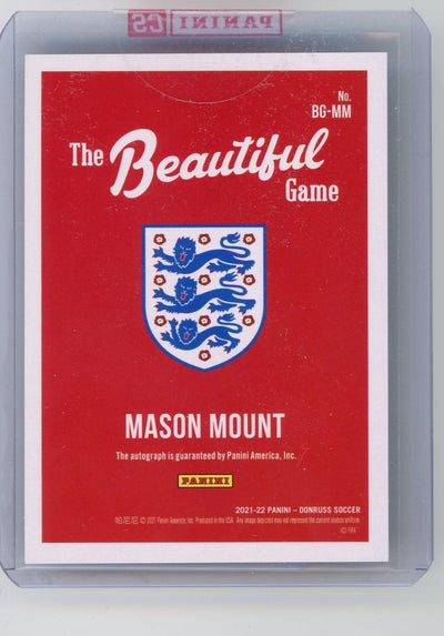 Mason Mount 2021-22 Panini Donruss World Cup The Beautiful Game autograph green holo