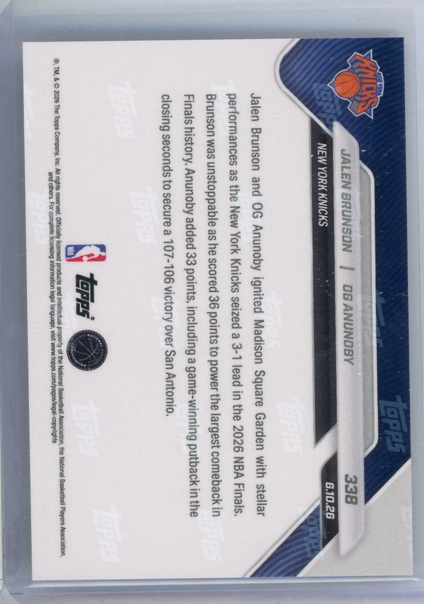 New York Knicks 2026 Topps Now Finals #338