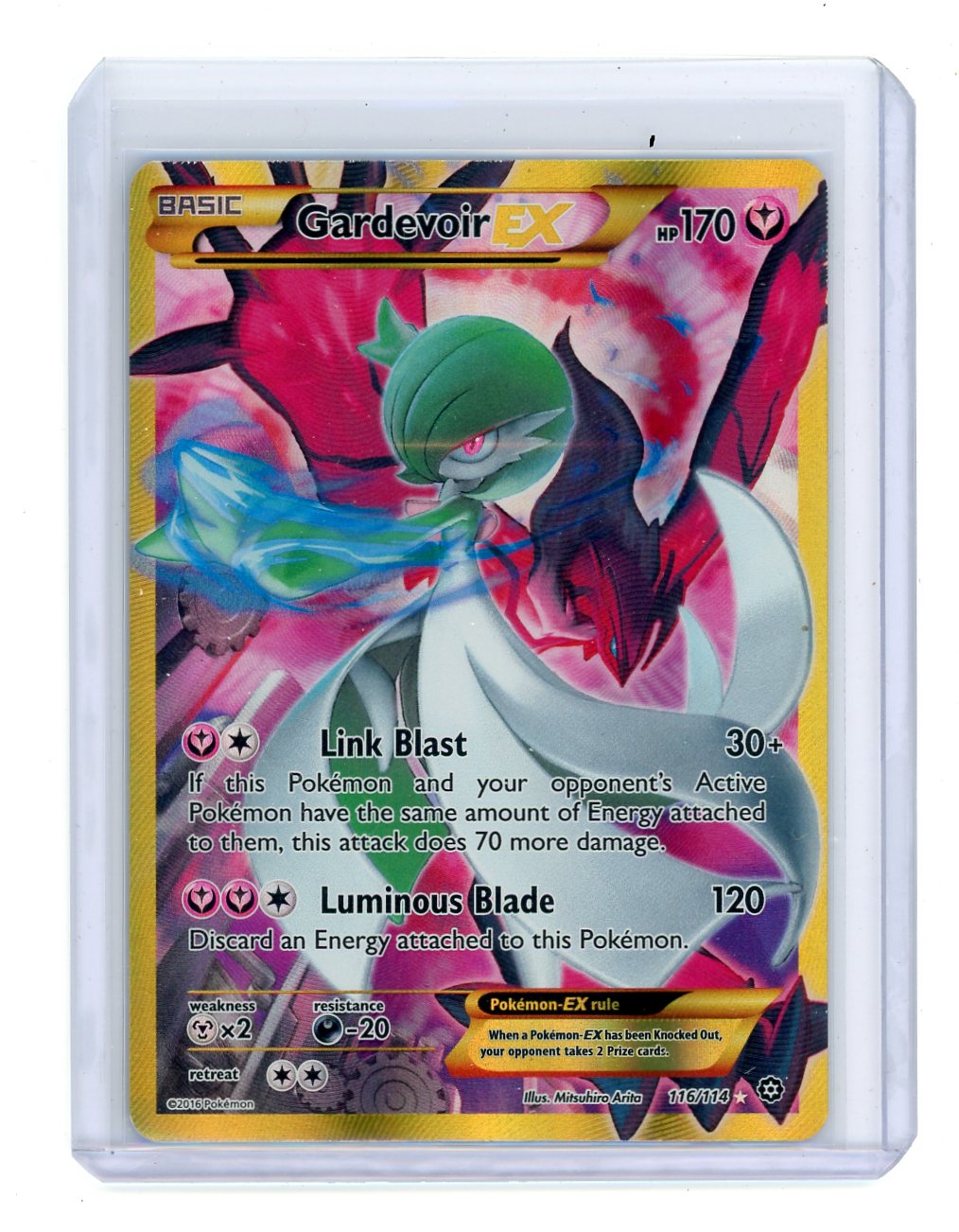 Gardevoir Ex 116/114 Pokémon Steam Siege 2016 Secret Holo Rare