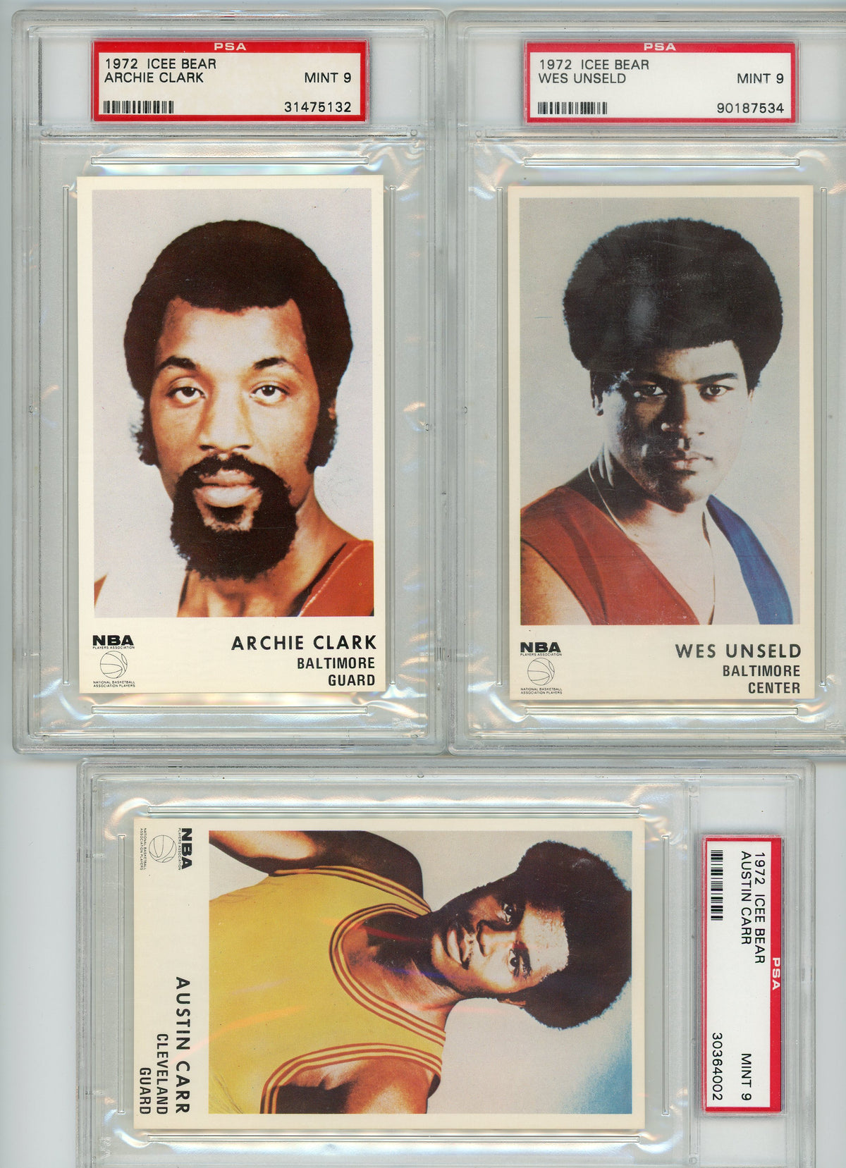 1972 Icee Bear Basketball Complete 20-card Set (19 PSA 9's, 1 PRO 9.5)