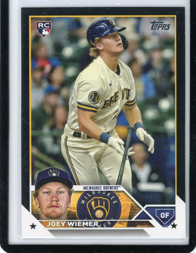 Joey Wiemer 2023 Topps rookie card black 