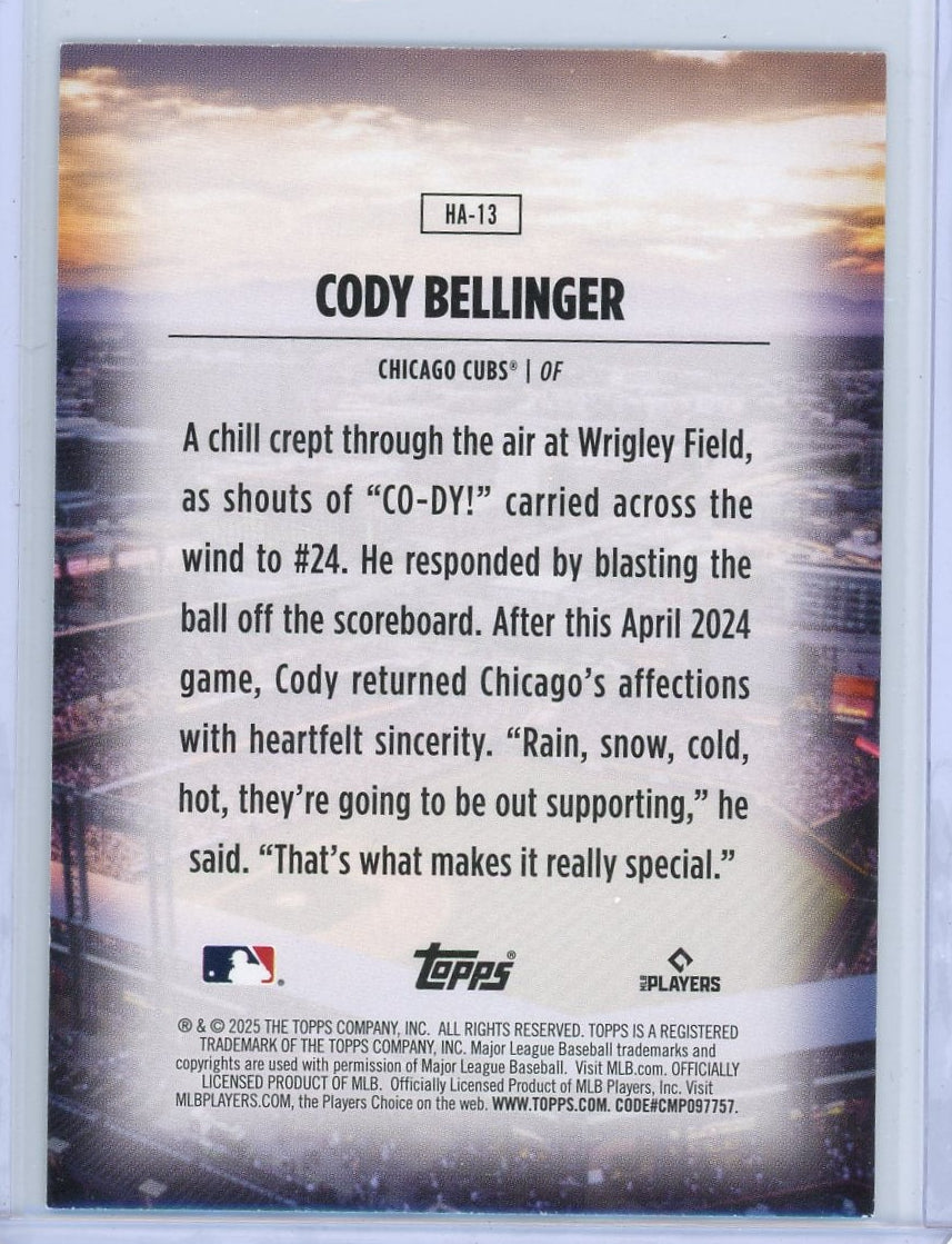 Cody Bellinger 2025 Topps Home Field Advantage SSP