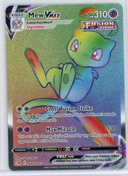 Mew Vmax Pokémon Fusion Strike Rainbow Secret Rare #268/264
