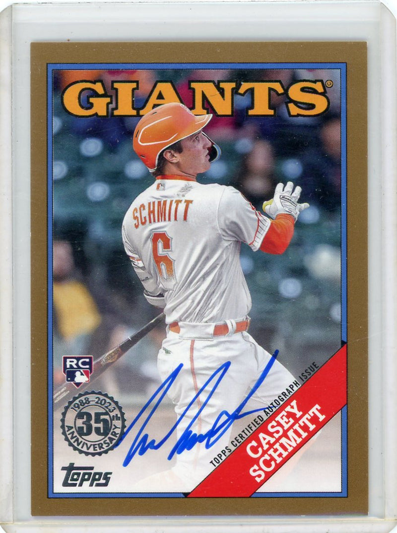 Casey Schmitt 2023 Topps 35th Anniversary gold autograph rookie card 