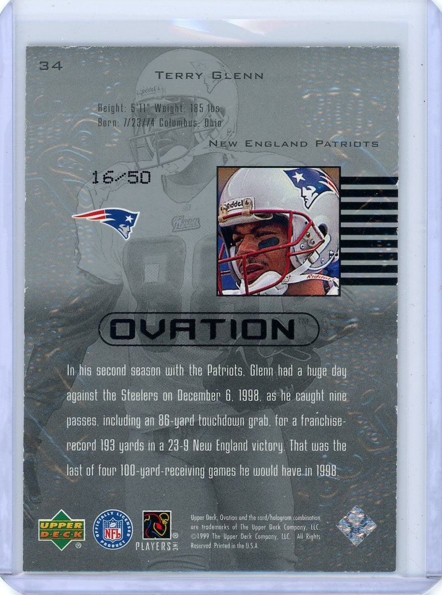 Terry Glenn 1999 Upper Deck Standing Ovation #'d 16/50