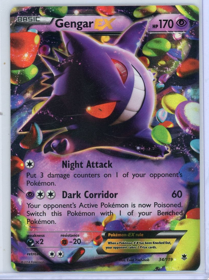 Gengar EX Pokémon XY Phantom Forces Ultra Rare #34/119