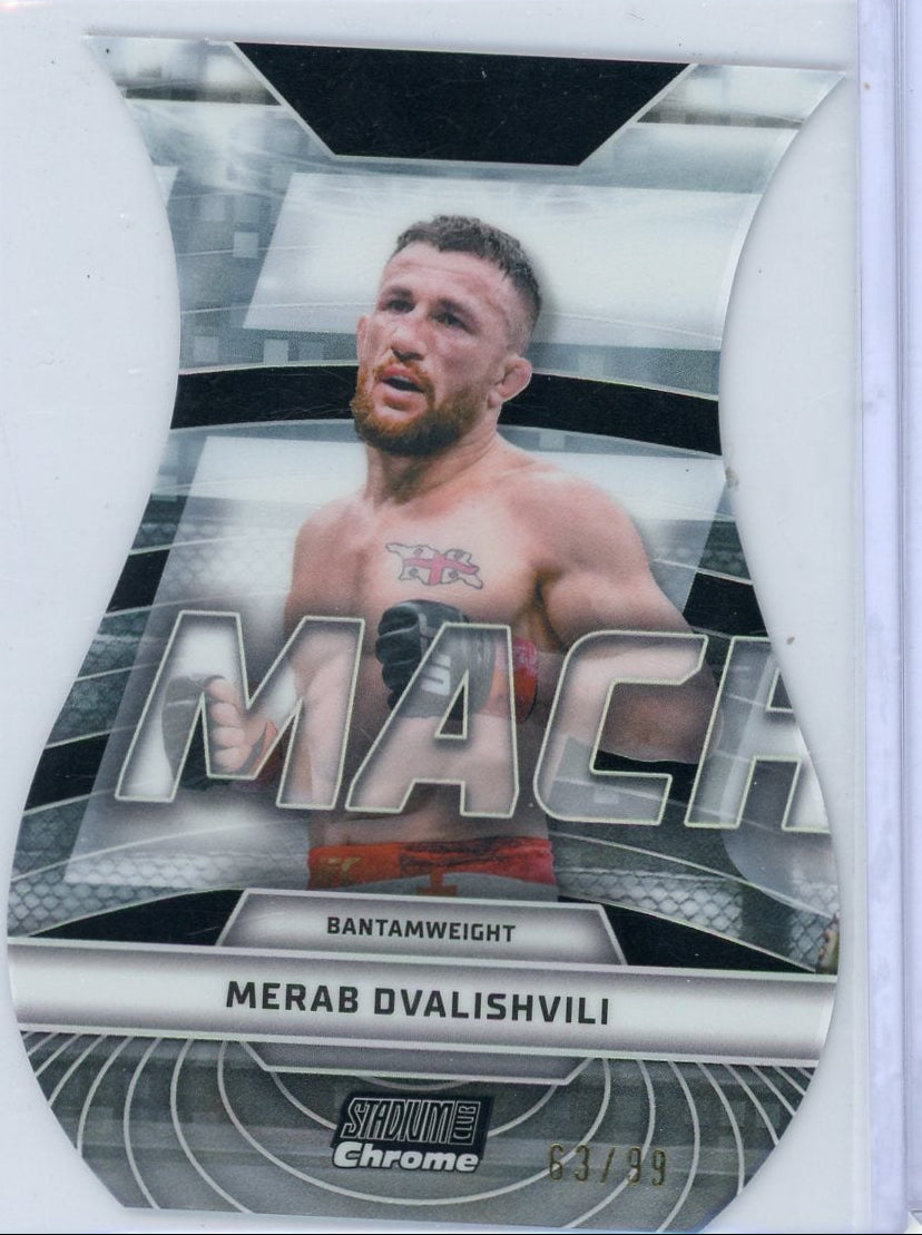 Merab Dvalishvili 2026 Topps Stadium Club UFC Chrome Triumvirates #'d 63/99