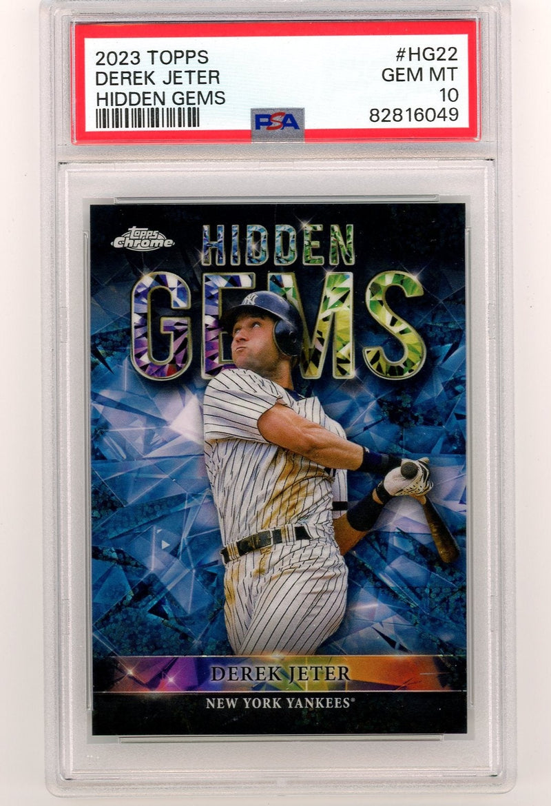 Derek Jeter 2023 Topps Chrome Hidden Gems SSP PSA 10