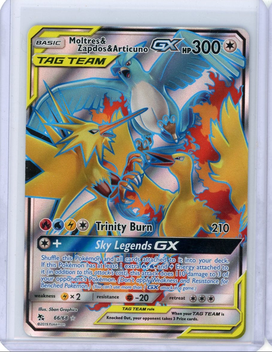 Moltres Zapdos Articuno GX Tag Team 2019 Pokemon Hidden Fates #66/68