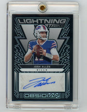 Josh Allen 2022 Panini Obsidian Lightning Strike Auto #'d 11/25