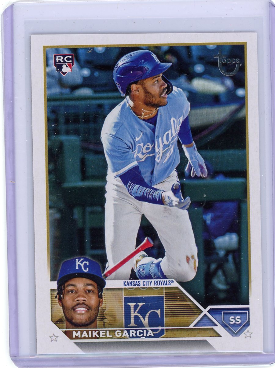 Maikel Garcia 2023 Topps rookie card vintage stock #'d 21/99