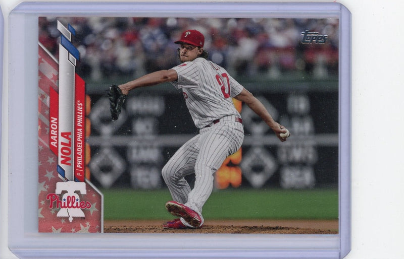 Aaron Nola 2020 Topps Independence Day SP 