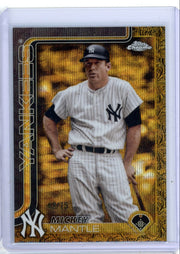 Mickey Mantle 2025 Topps Chrome Gilded wave ref. #'d 42/75