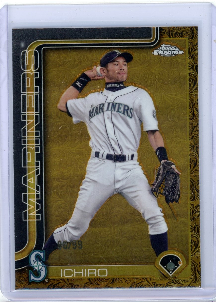 Ichiro 2025 Topps Chrome Gilded #'d 80/99