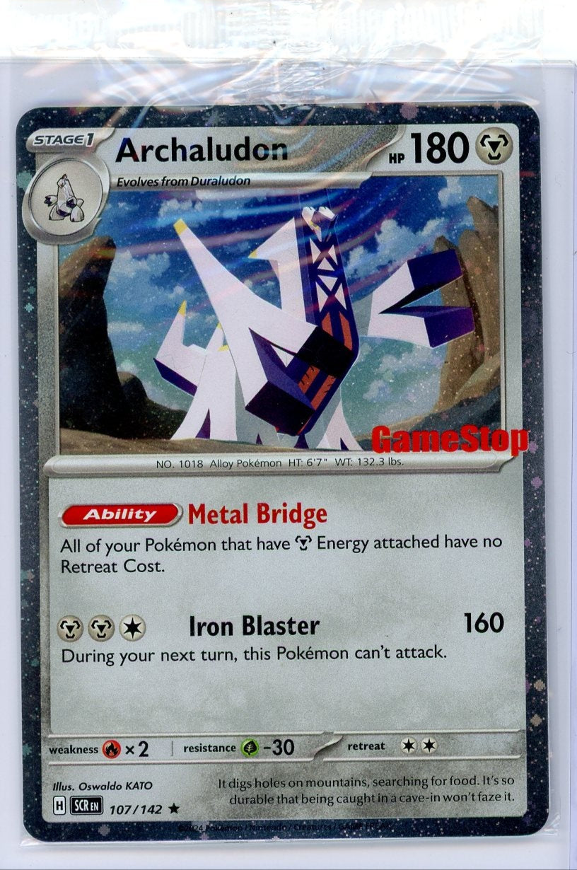 Archaludon 2024 Pokemon Game Stop promo #107/142 sealed