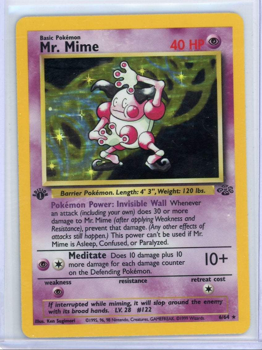 Mr.Mime Pokémon 1st Edition Jungle Holo #6/64