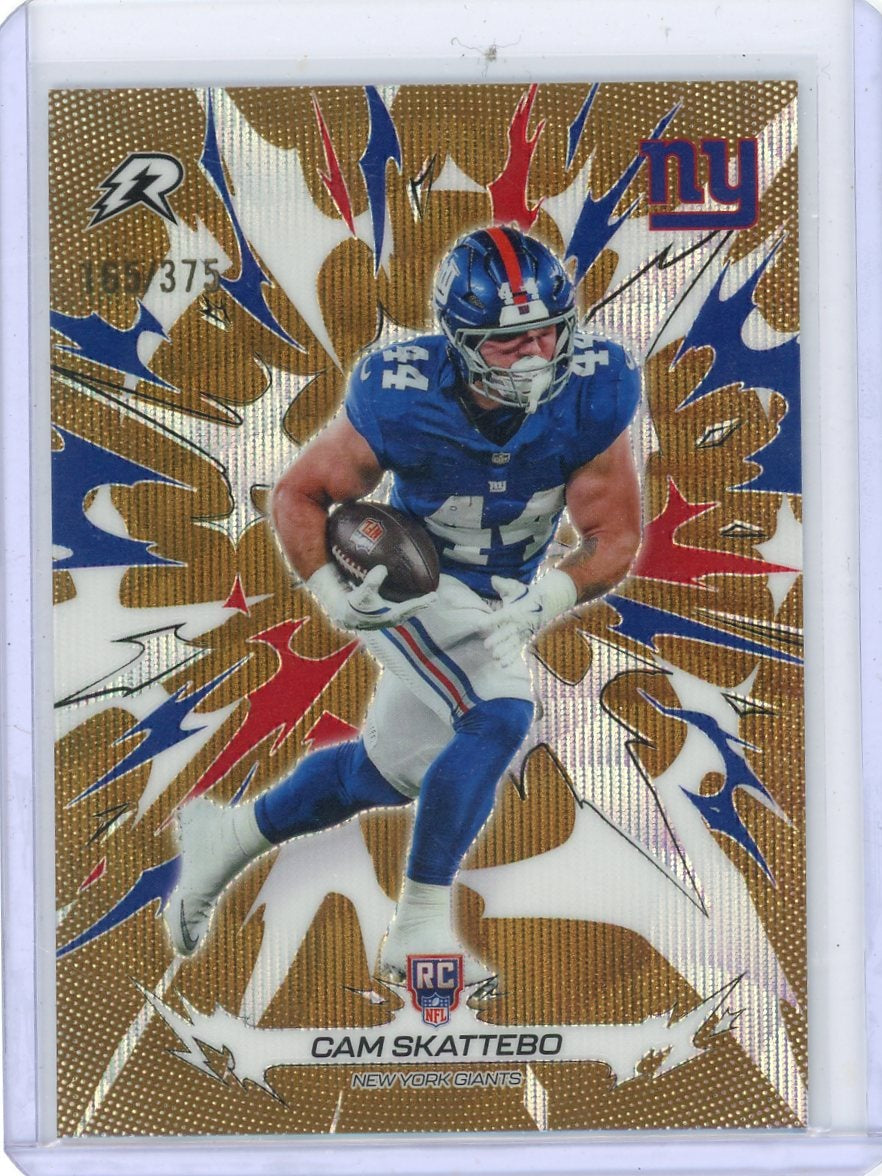 Cam Skattebo 2025 Topps Resurgence gold wave ref. #'d 165/375