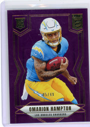 Omarion Hampton 2025 Donruss Elite Purple RC #'d 05/49