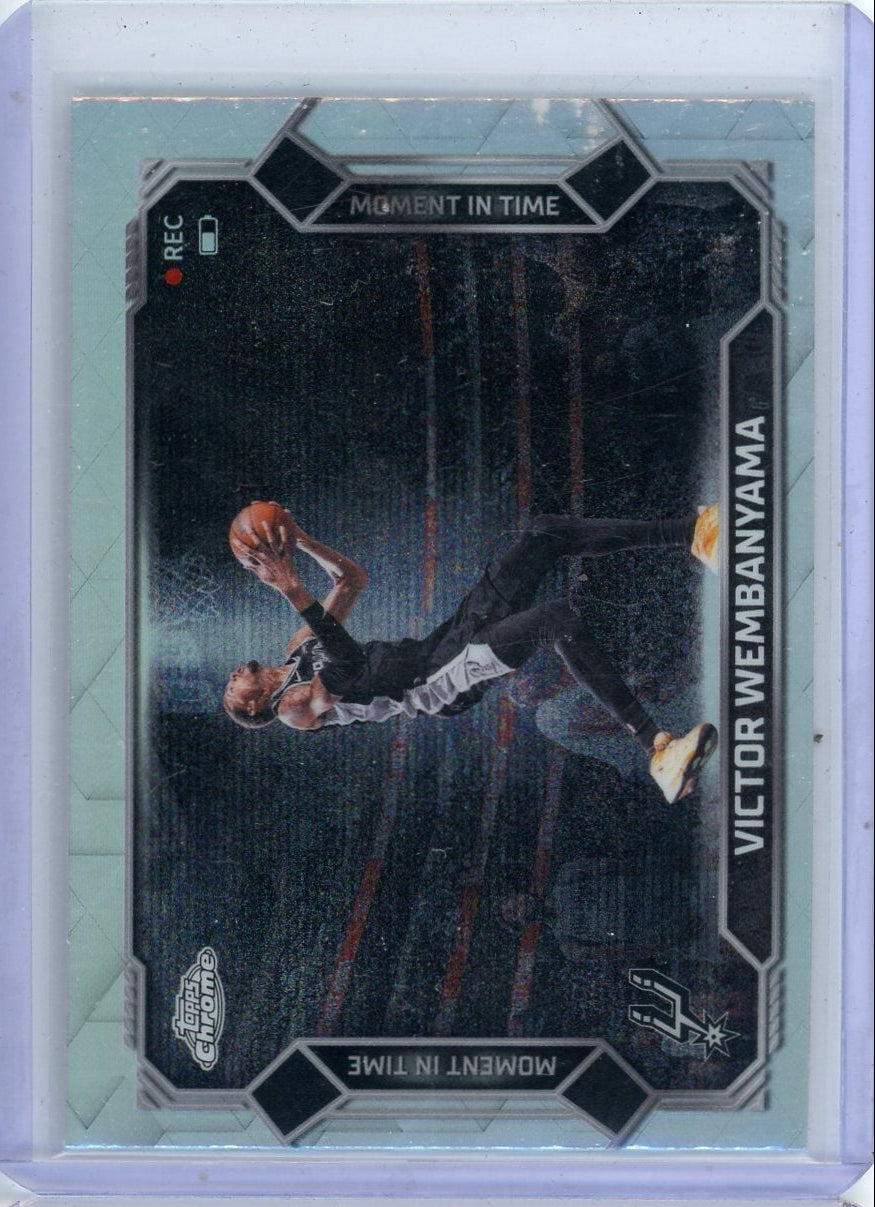Victor Wembanyama 2025-26 Topps Chrome Update Moment in Time refractor