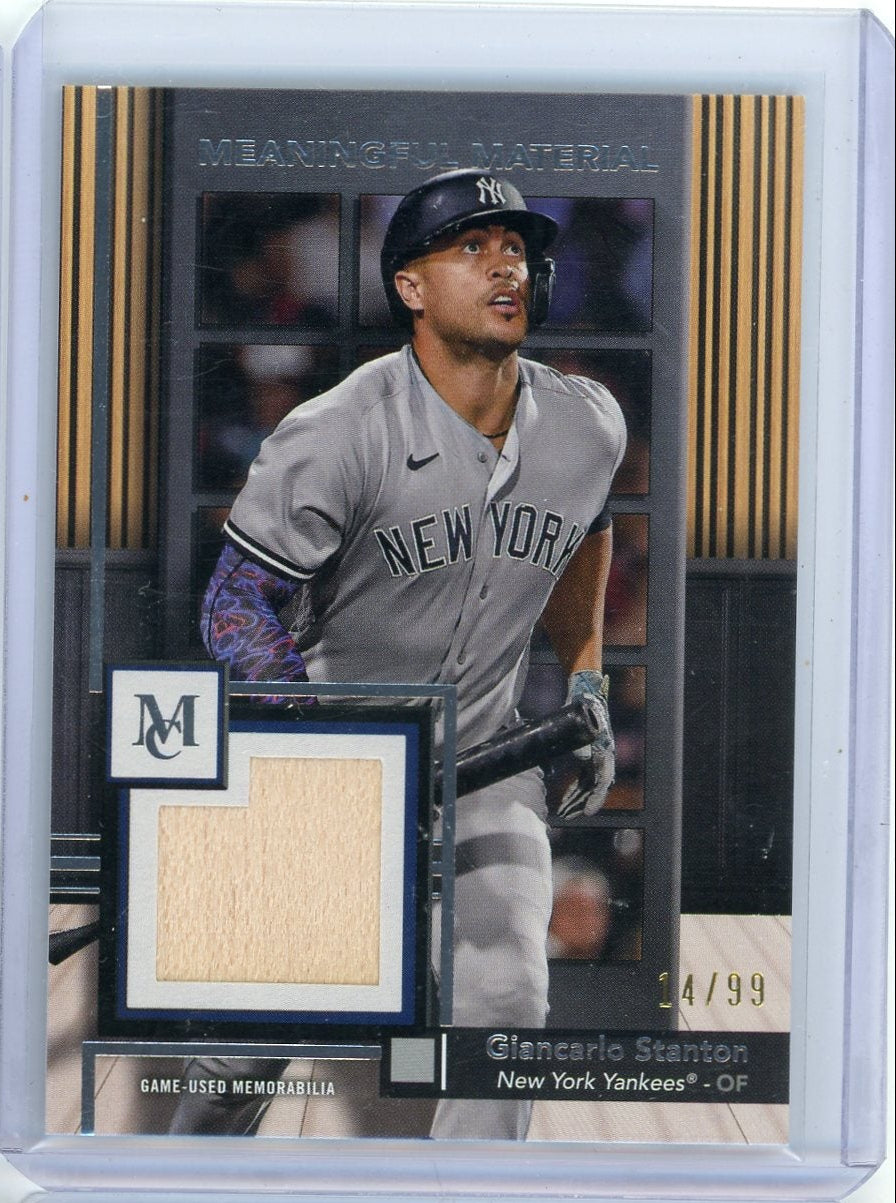 Giancarlo Stanton 2024 Topps Museum Meaningful Material bat relic #'d 14/99