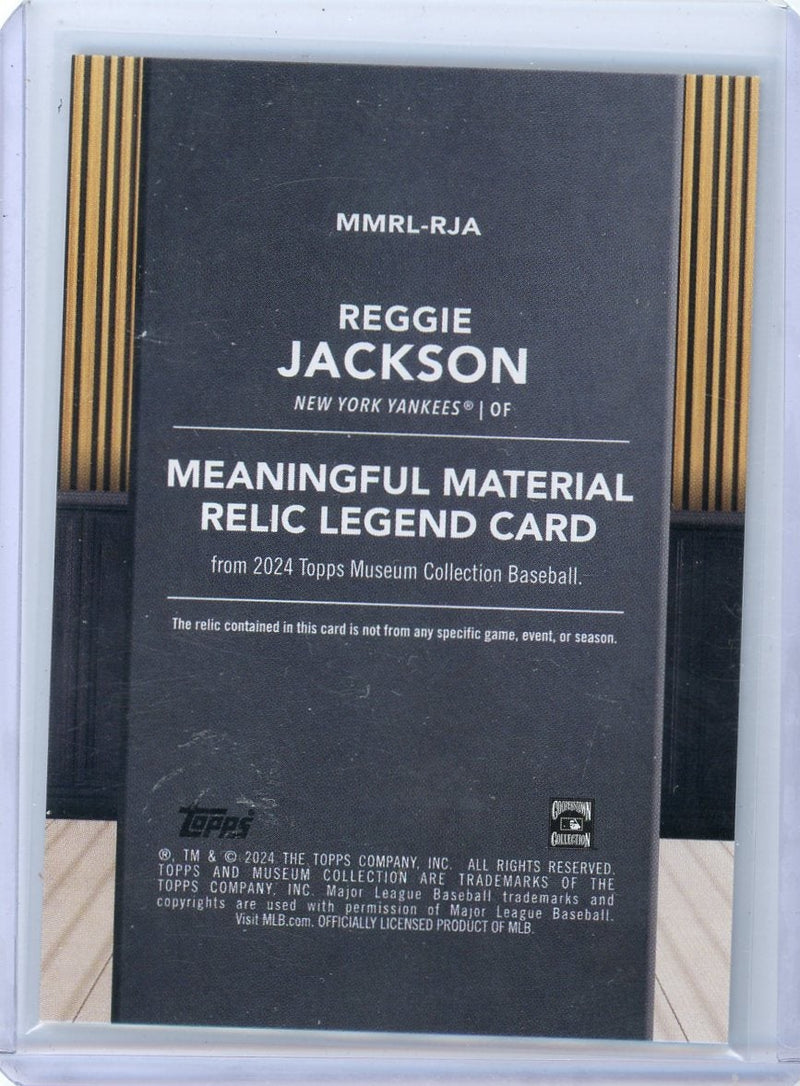 Reggie Jackson 2024 Topps Museum Meaningful Material bat relic 