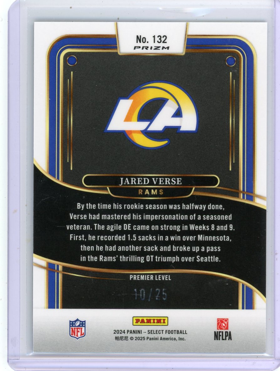 Jared Verse 2024 Panini Select Premier Level Blue Disco #'d 10/25