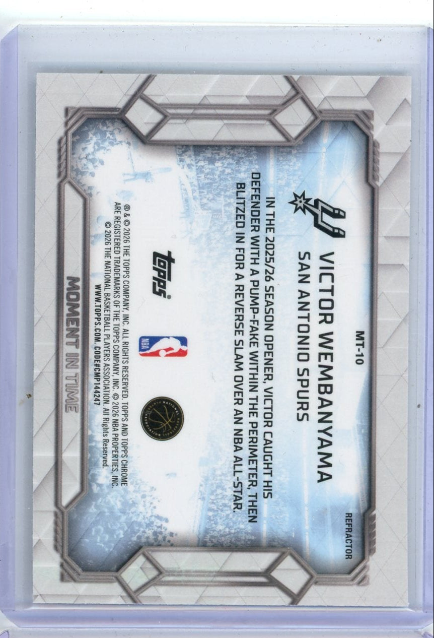 Victor Wembanyama 2025-26 Topps Chrome Update Moment in Time refractor